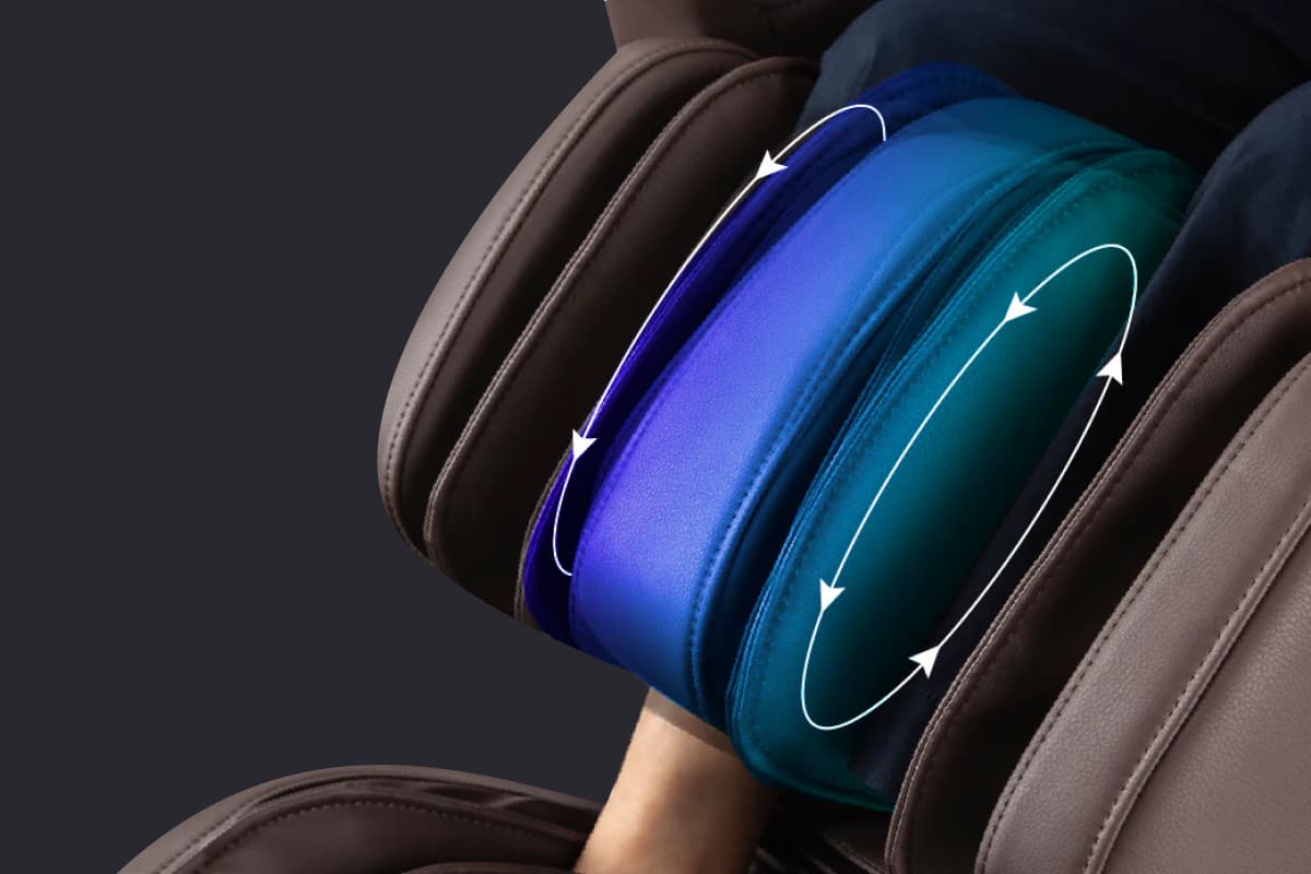 De OPERA PLUS is uitgerust met een functie voor het kneden van de kuiten