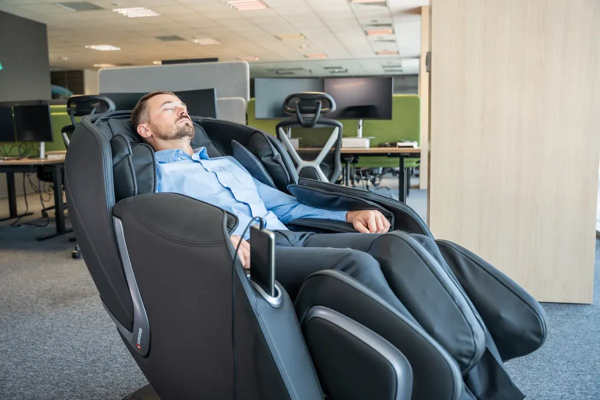 A warm massage chair when needed