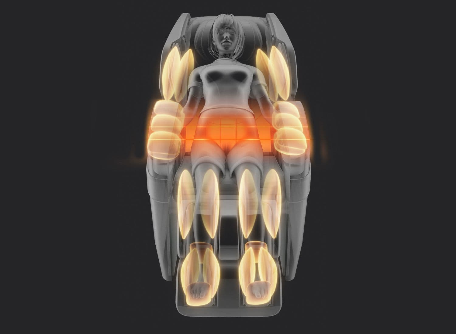 Arm and palm massage.
Foot and calf massage.