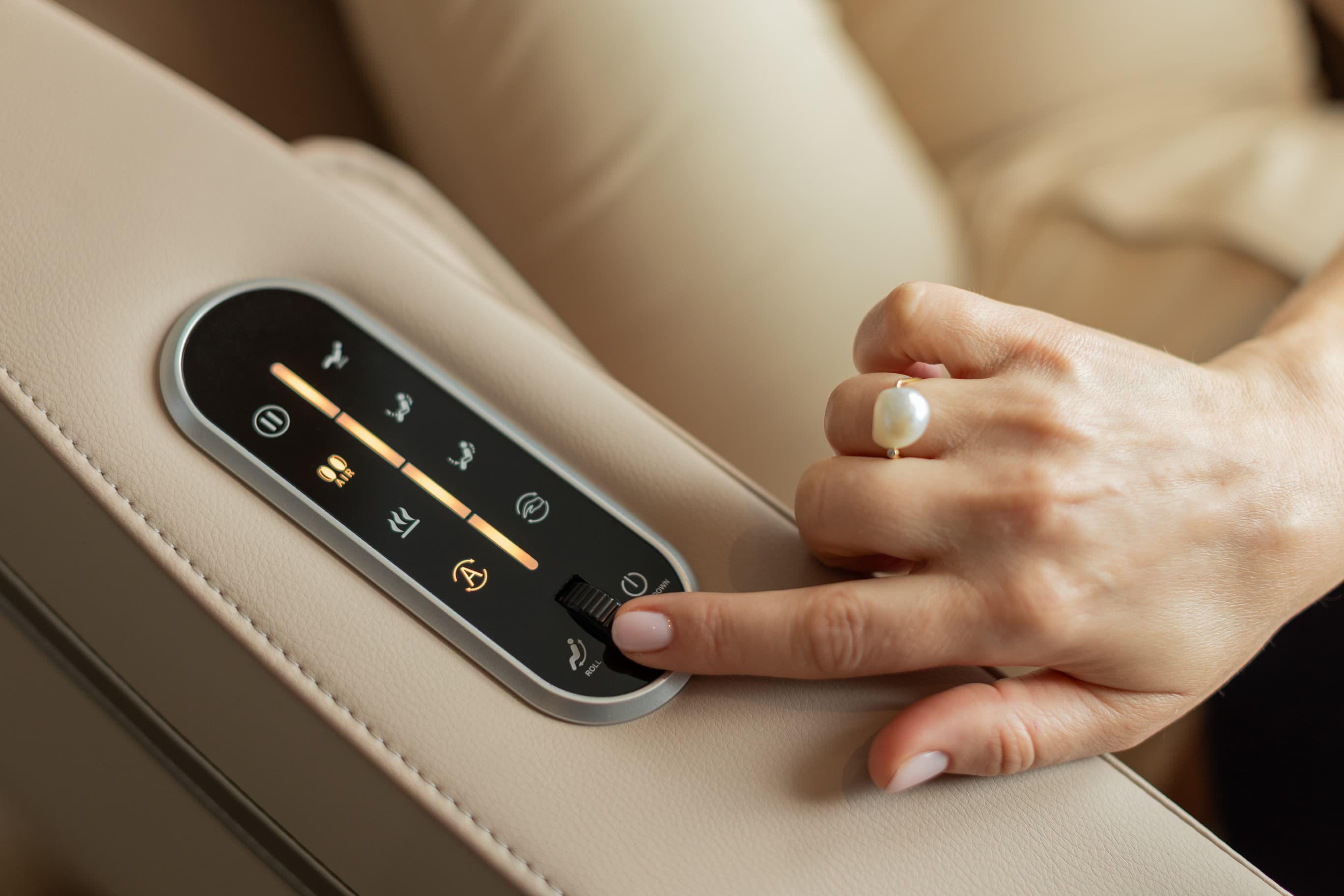 Sneltoetsen op de armleuning