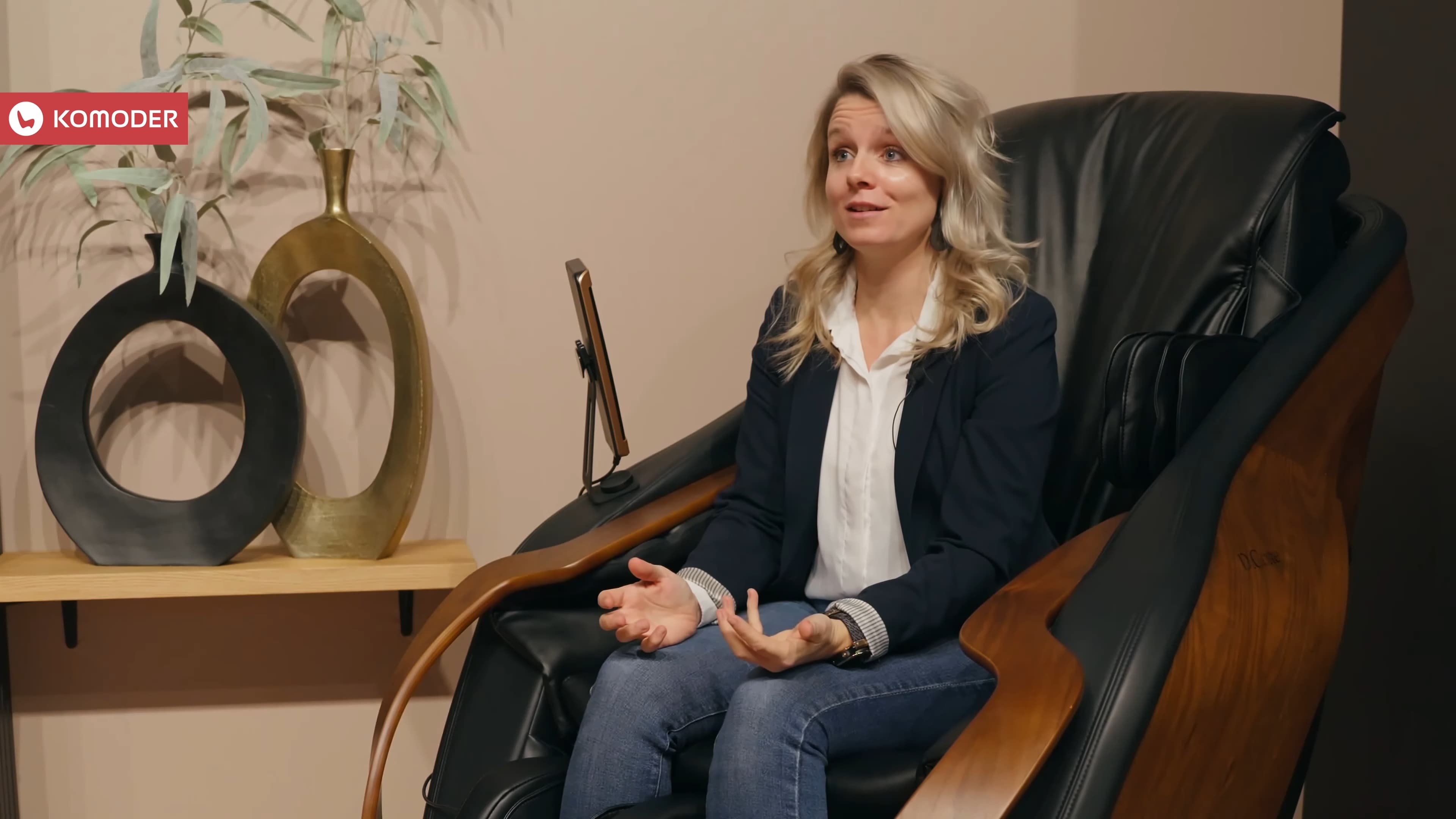 Marienke on her favorite massage program