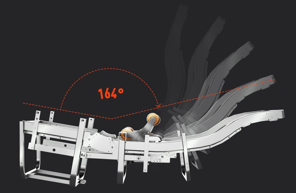 Het flexibele massagesysteem met gebogen rail