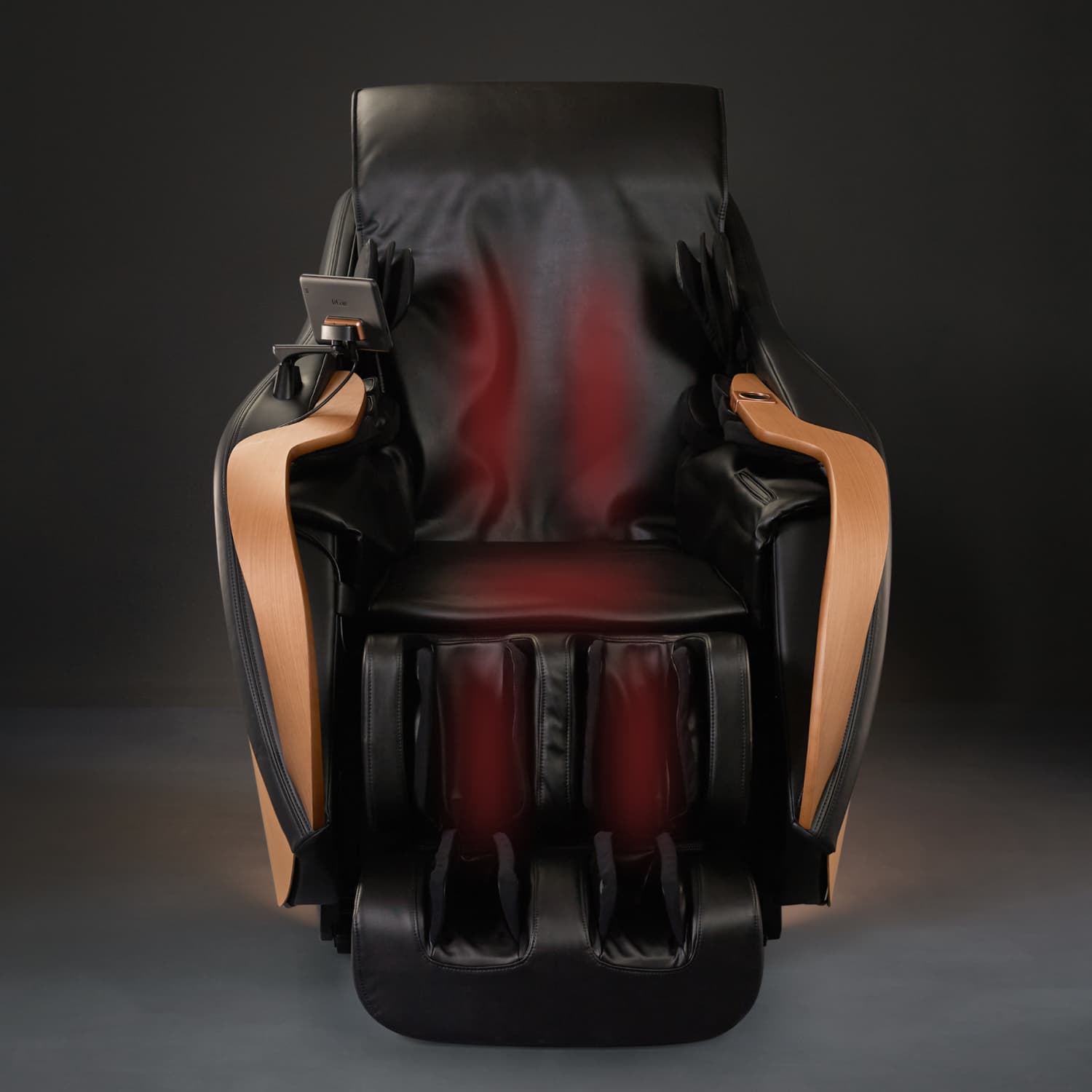 Verwarmingssysteem dat de rugleuning, zitting en benen verwarmt tot 45°C