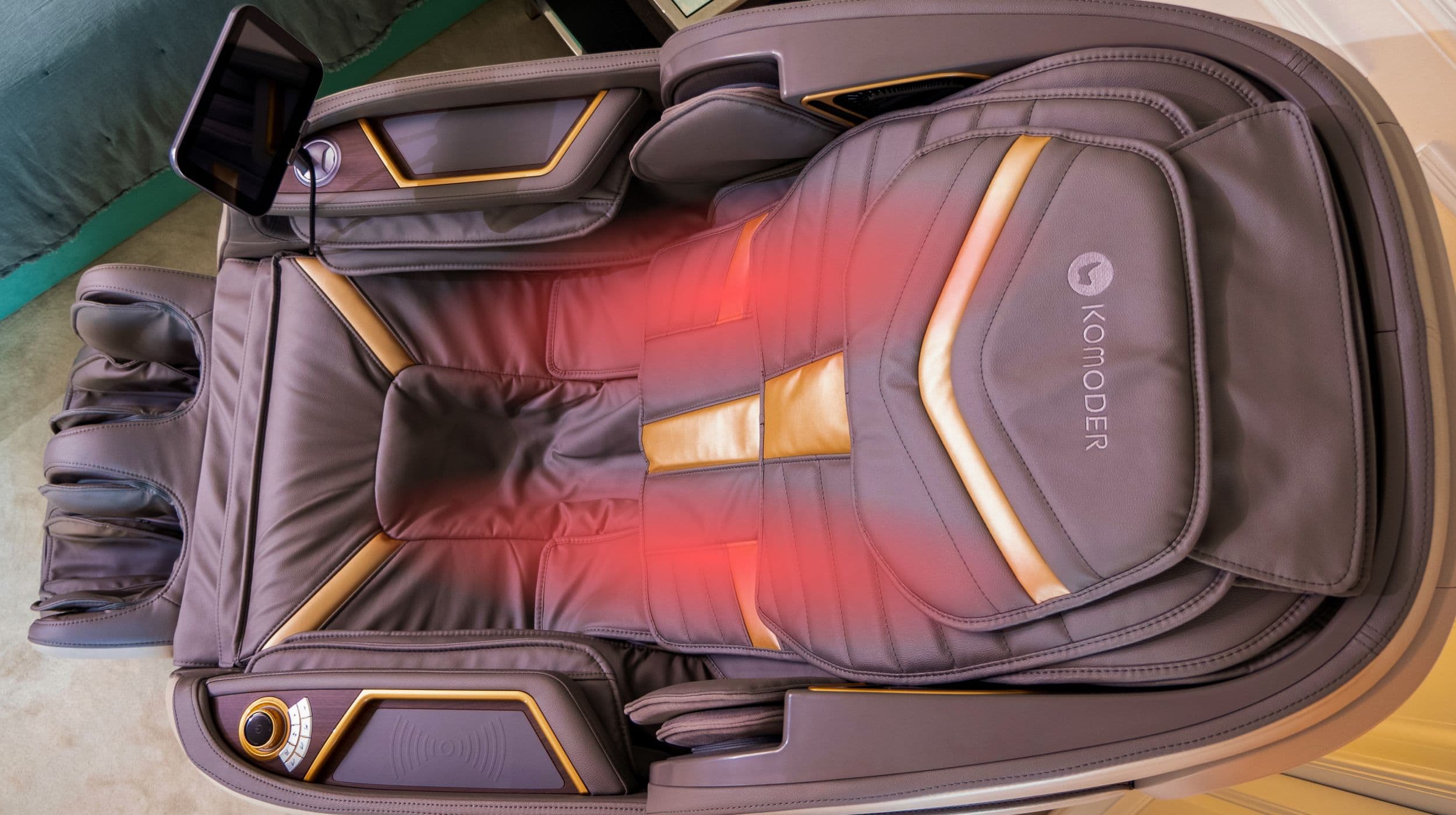 De verwarmde sjaal. Een innovatieve verwarmingsfunctie voor de schouders, rug, taille en buik."